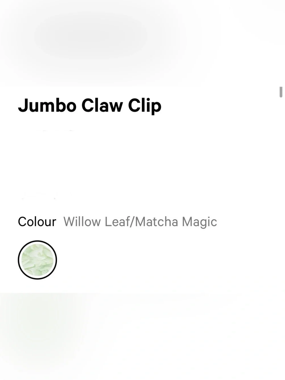 Lululemon Jumbo Claw Clip Willow Leaf/Matcha Magic - Picture 4 of 16